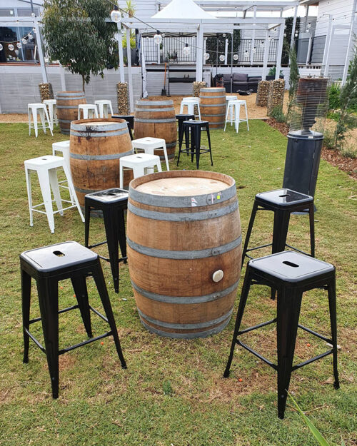 Wine barrel and stool hire in Adelaide