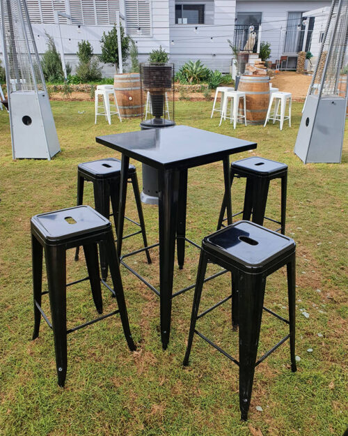 Tolix Bar Leaner with stool hire in Adelaide
